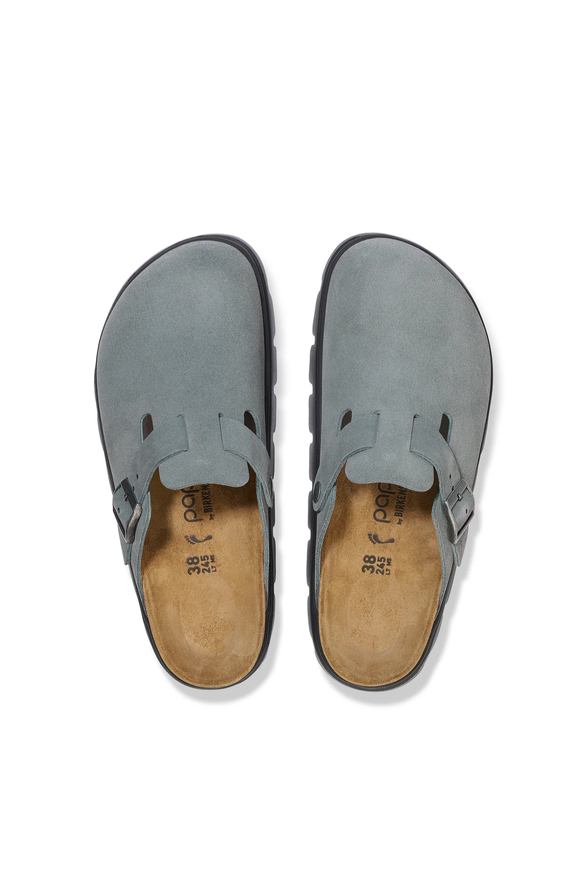 Boston Chunky Basalt Grey Suede Leather Narrow