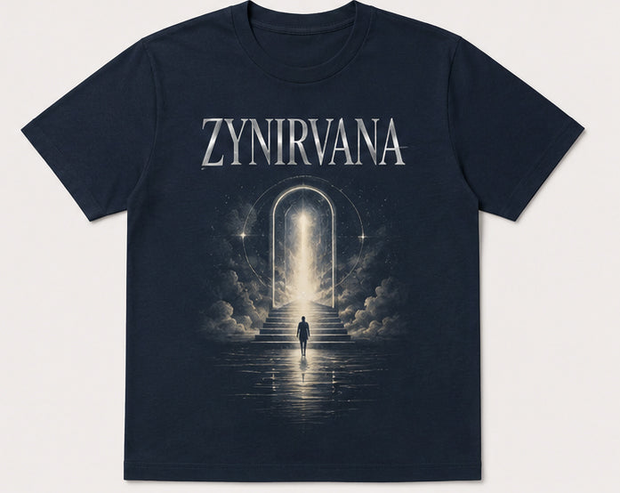 Zynirvana Graphic T-Shirt Gateway Design Navy Blue