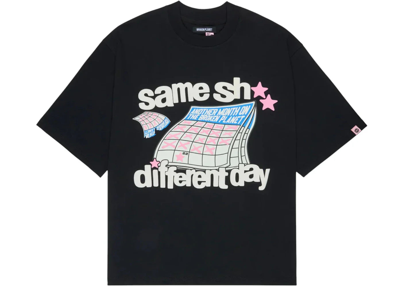 Broken Planet Market Different Day T Shirt Midnight Black