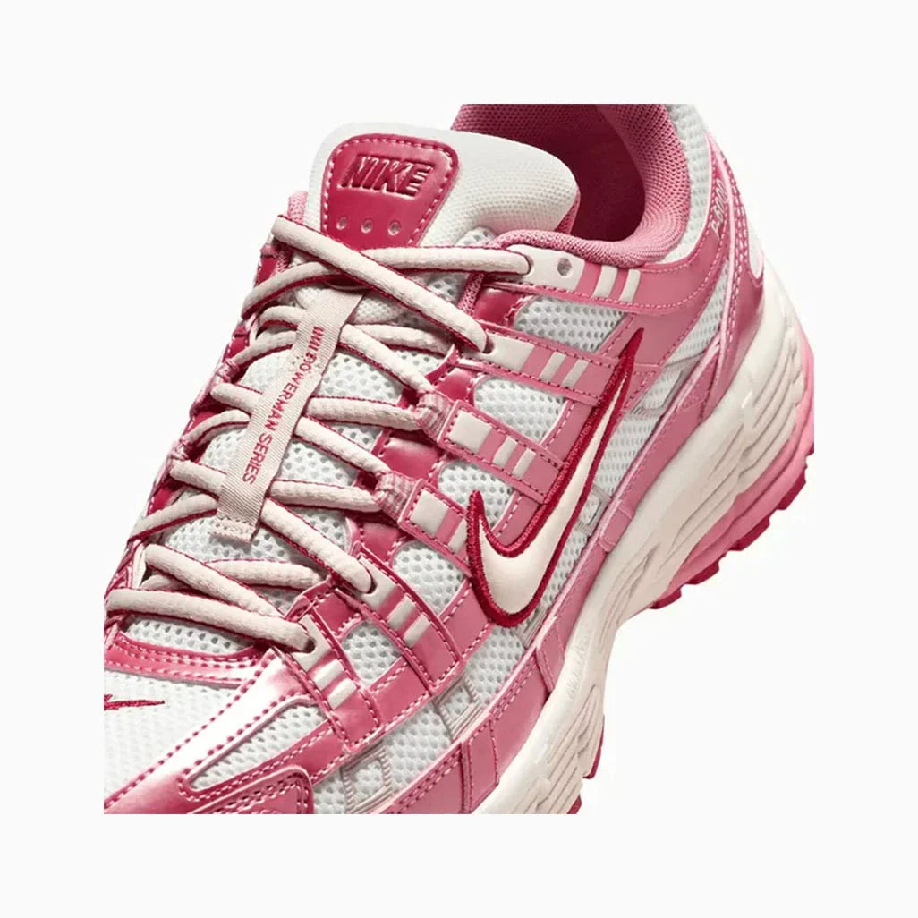 Nike P-6000 White Silt Red Peony W
