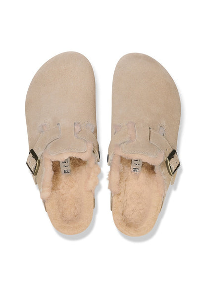 Boston Shearling Suede Clogs