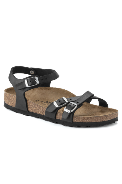 Kumba Black Oiled Leather Narrow