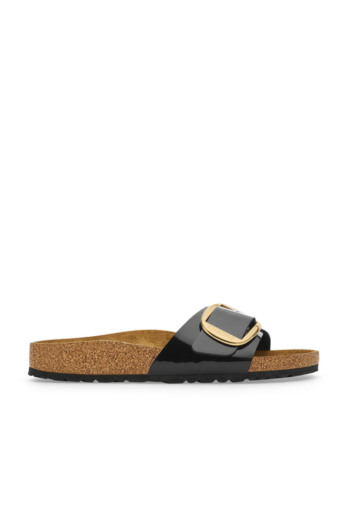 Madrid Big Buckle Patent Black/gold Birko-flor Narrow