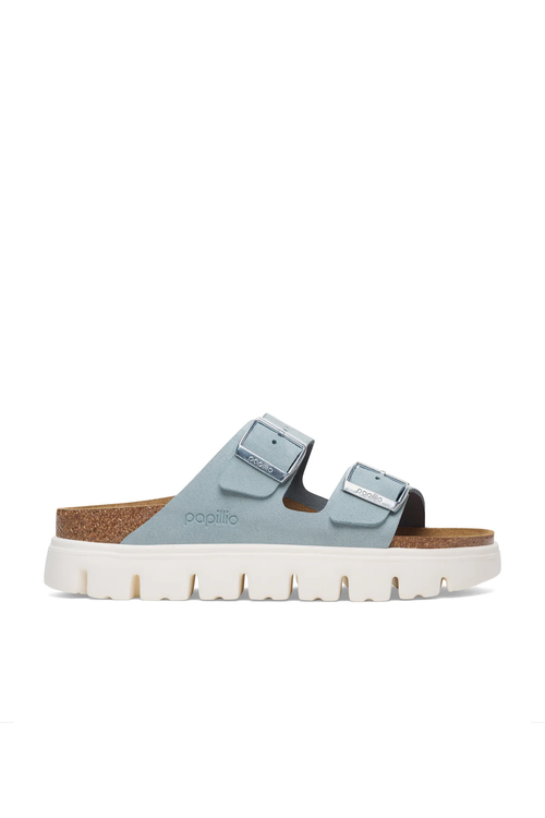 Birkenstock Arizona Chunky Baby Blue Suede Leather Narrow