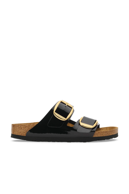 Arizona Big Buckle Patent Black/gold Birko-flor Narrow