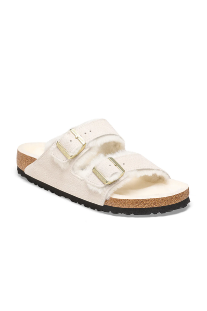 Arizona Shearling Antique White Suede Leather/shearling Regular