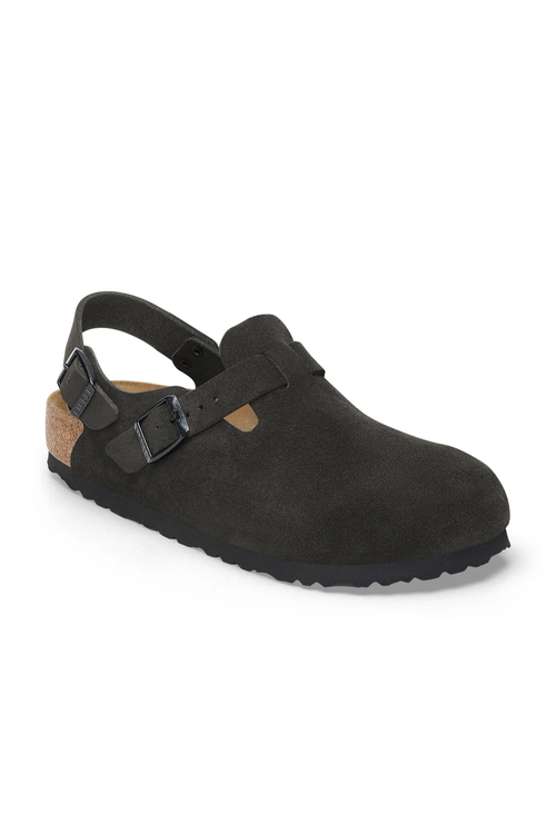 Tokio Black Suede Leather Narrow