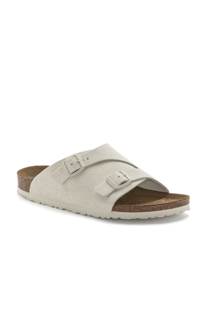Zurich Antique White Suede Leather Regular