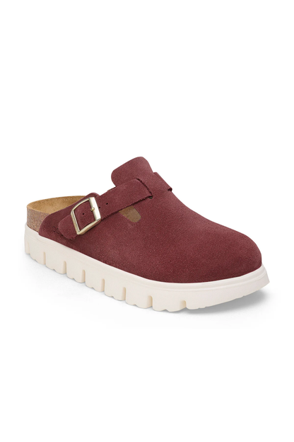 Boston Chunky Berry Crush Suede Leather Narrow