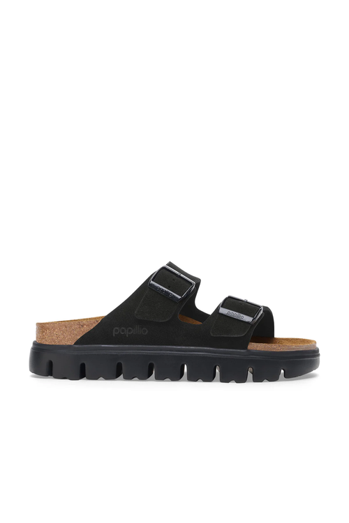 Birkenstock Arizona Chunky Black Suede Leather Narrow