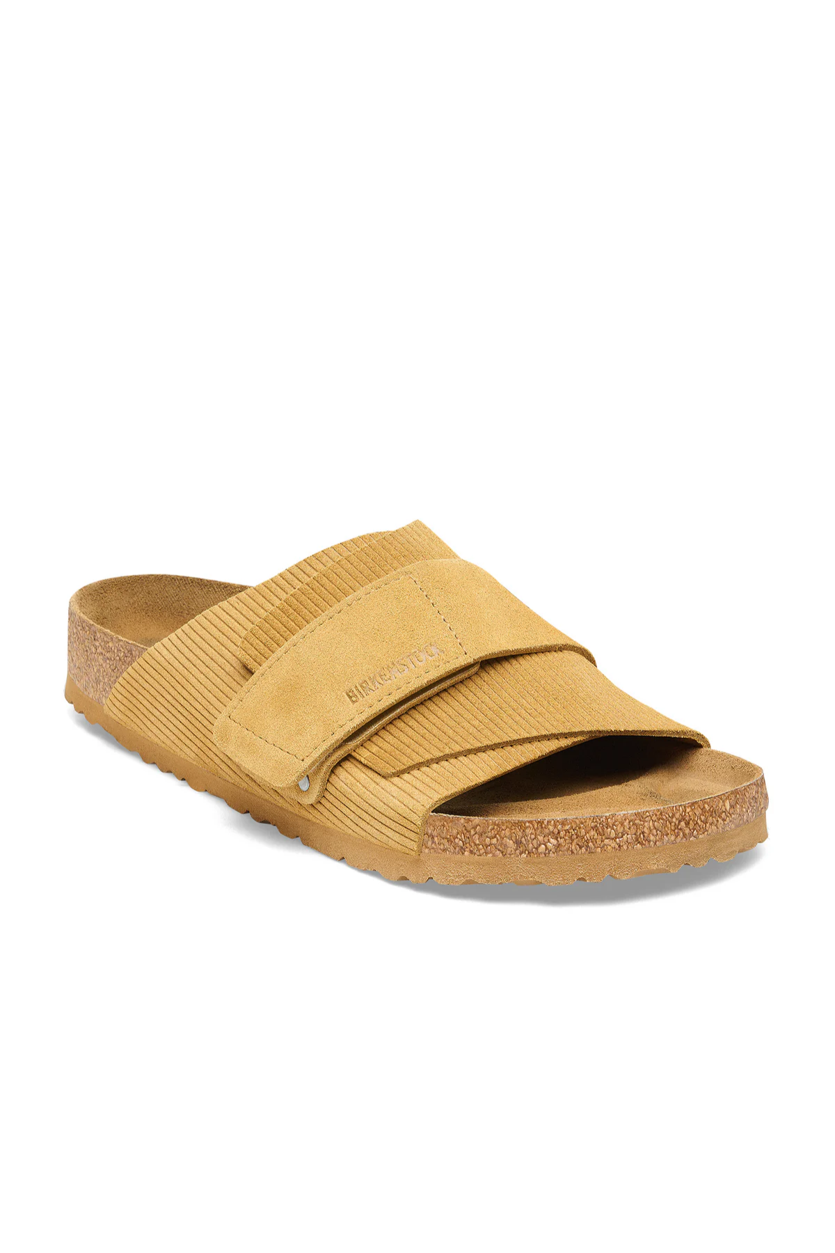 Kyoto Corduroy Cork Brown Embossed Suede Leather Narrow