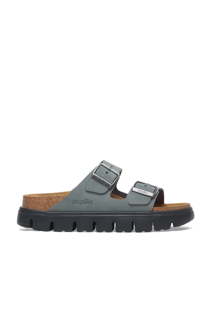 Birkenstock Arizona Chunky Basalt Grey Suede Leather Narrow