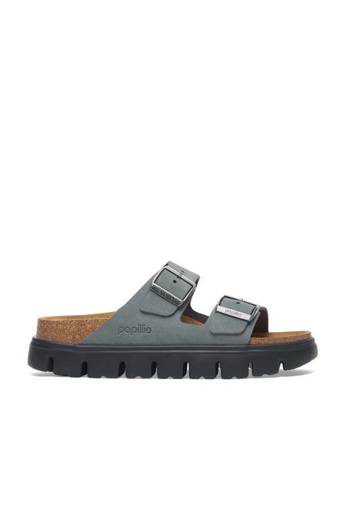 Birkenstock Arizona Chunky Basalt Grey Suede Leather Narrow