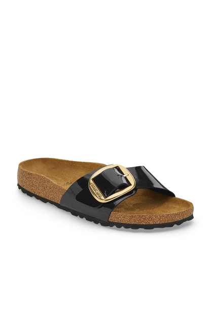 Madrid Big Buckle Patent Black/gold Birko-flor Narrow