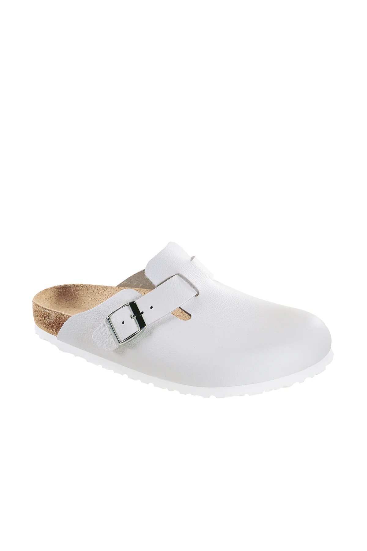 Boston White Smooth Leather Narrow