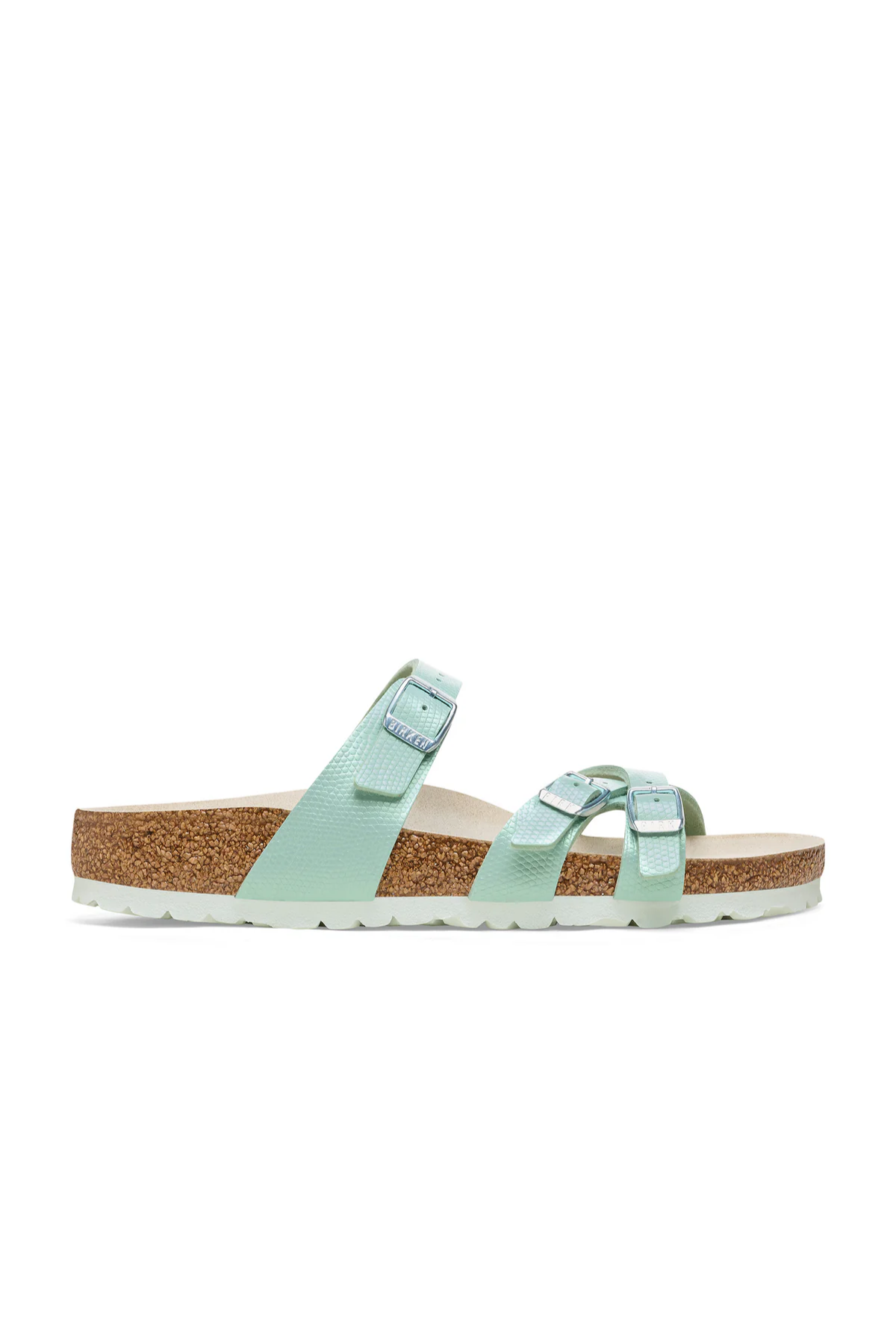 Franca Shiny Embossed Surf Green Embossed Birko-flor Narrow