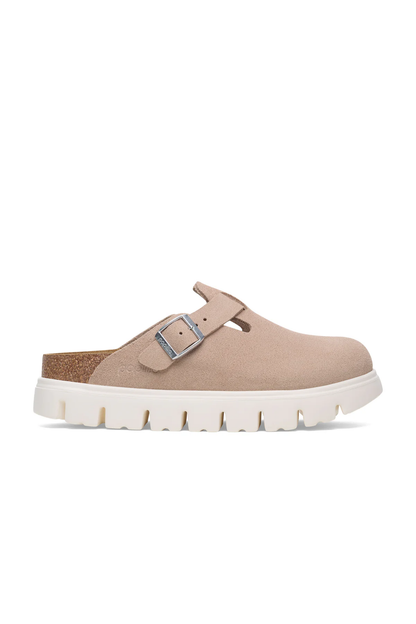 Boston Chunky Light Rose Suede Leather Narrow