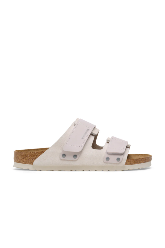 Uji Antique White Suede/nubuck Leather Narrow