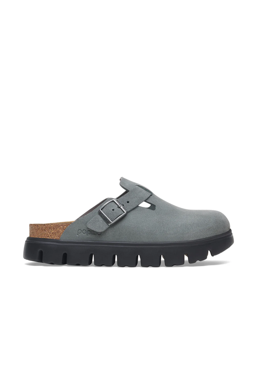 Boston Chunky Basalt Grey Suede Leather Narrow