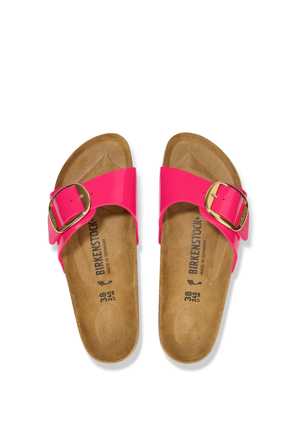 Madrid Big Buckle Patent Fuchsia Fusion Birko-flor Regular