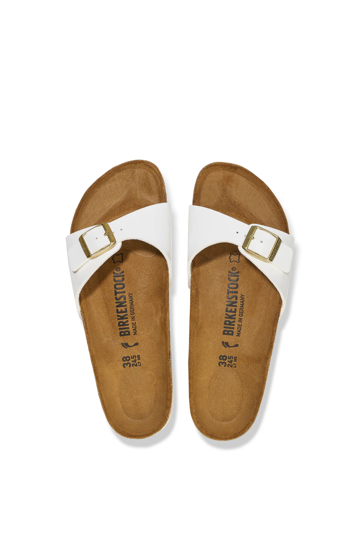 Madrid Patent White Birko-flor Narrow