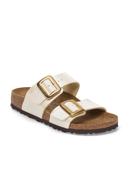 Sydney Cushion Buckle Graceful Pearl White Birko-flor Narrow
