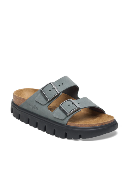 Birkenstock Arizona Chunky Basalt Grey Suede Leather Narrow