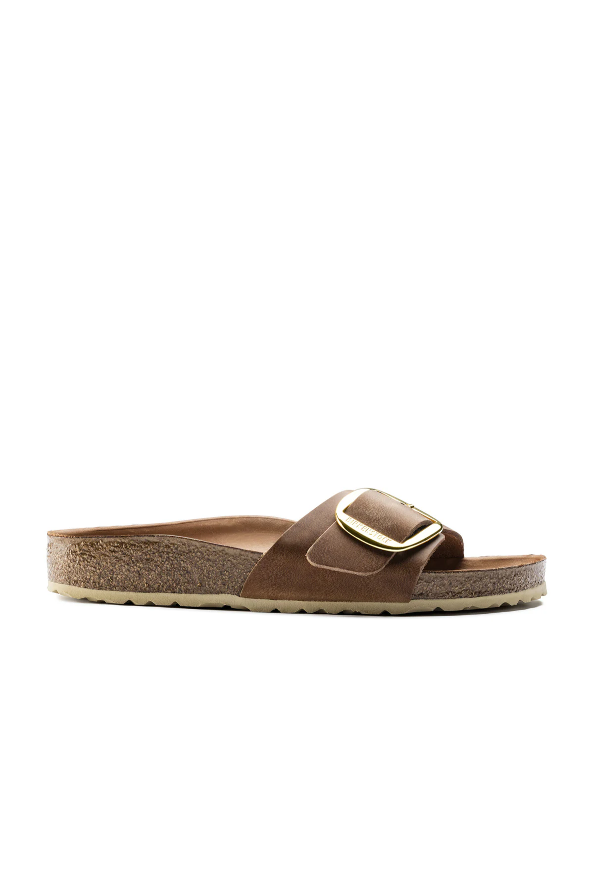 Madrid Big Buckle Cognac Oiled Leather Narrow