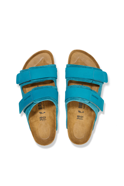 Uji Deep Turquoise Suede/nubuck Leather Narrow