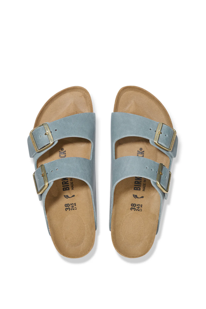 Arizona Basalt Grey Oiled Leather Narrow