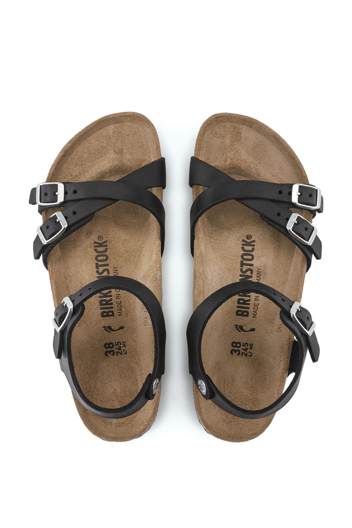 Kumba Black Oiled Leather Narrow