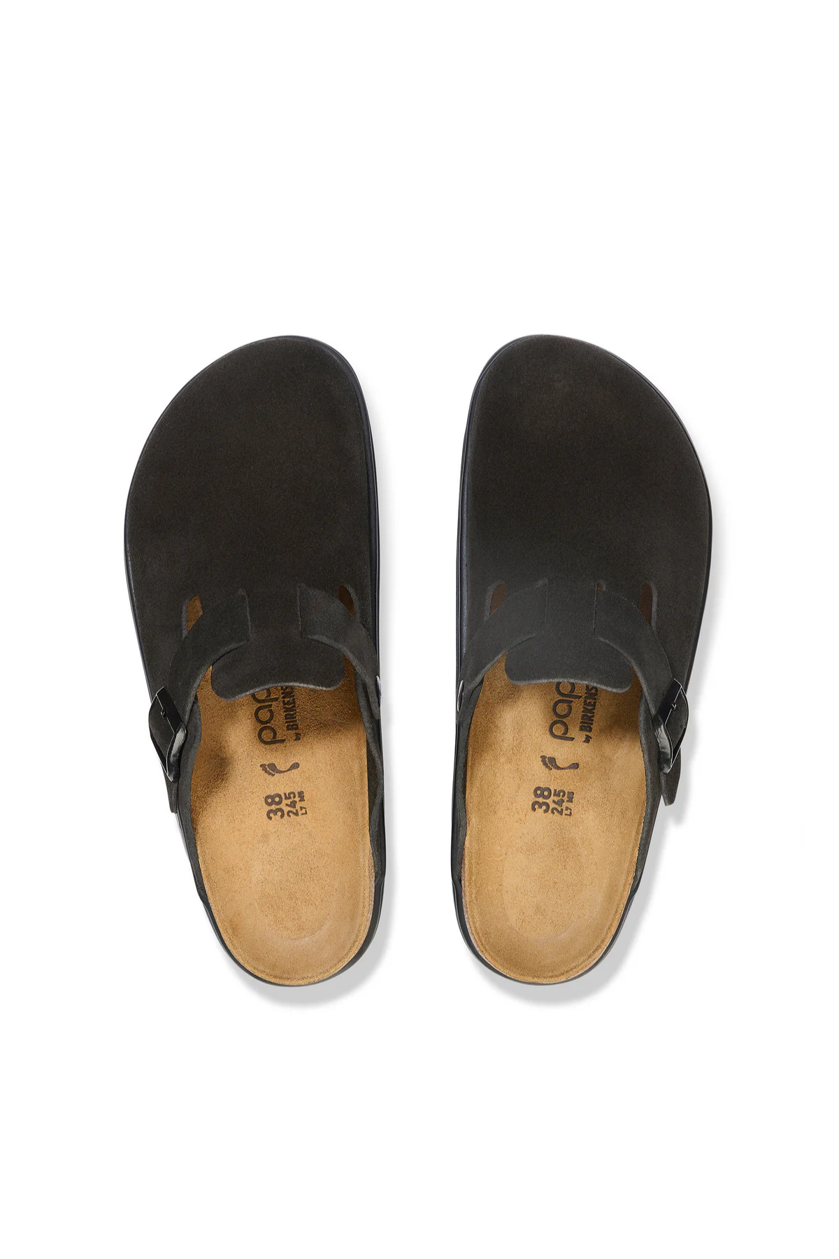Boston Chunky Black Suede Leather Narrow