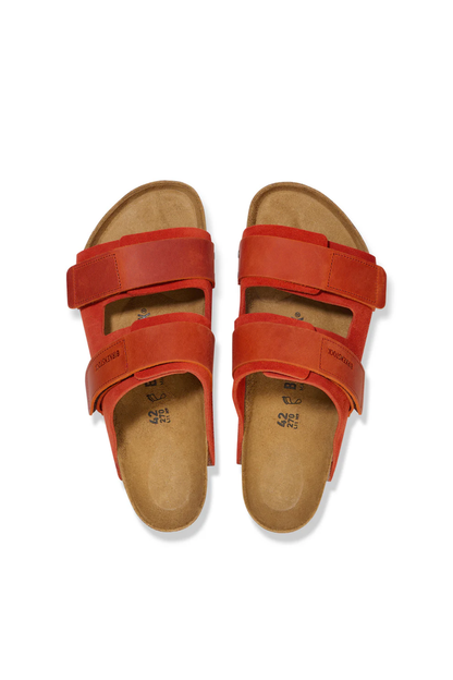 Uji Rust Brown Suede/nubuck Leather Narrow