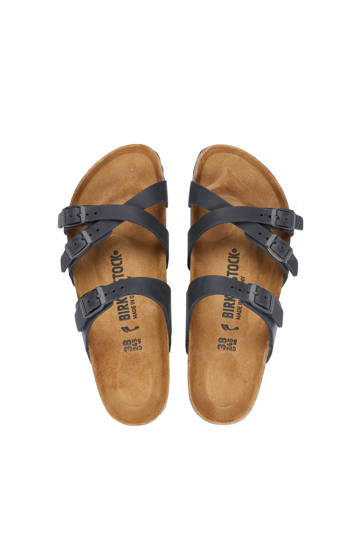 Franca Black Oiled Leather Narrow
