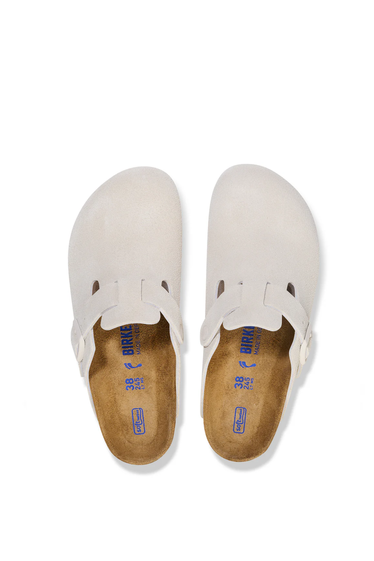 Boston Sfb Antique White Suede Leather Narrow