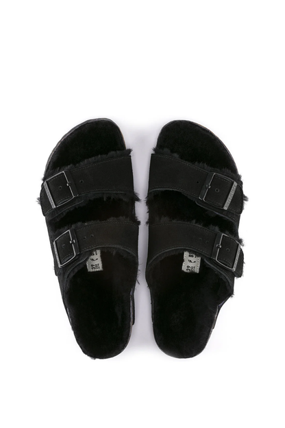 Arizona Shearling Black Suede Leather/shearling Narrow