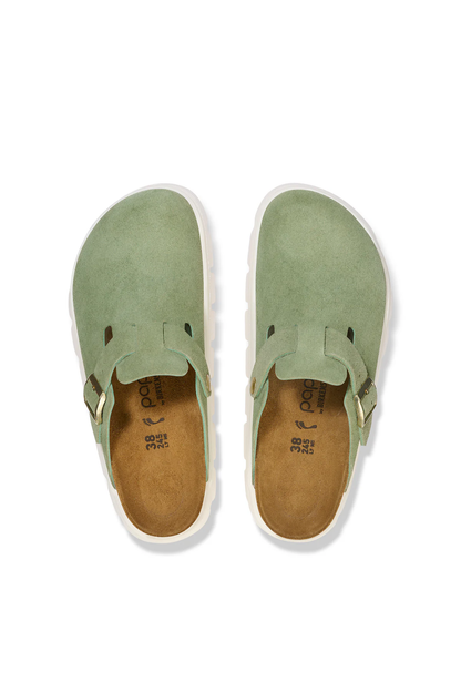 Boston Chunky Green Tea Leather Narrow