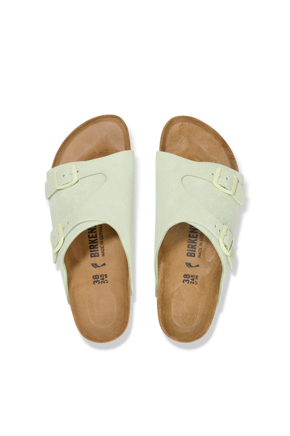 Zurich Faded Lime Suede Leather Regular