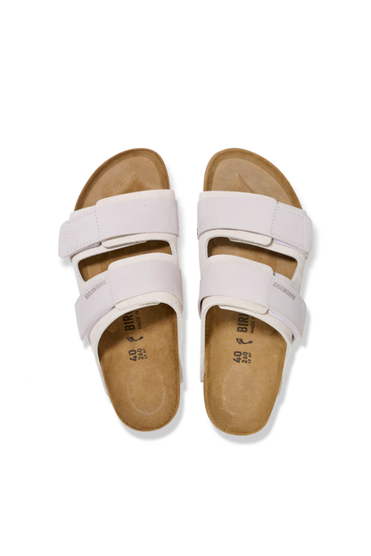 Uji Antique White Suede/nubuck Leather Narrow