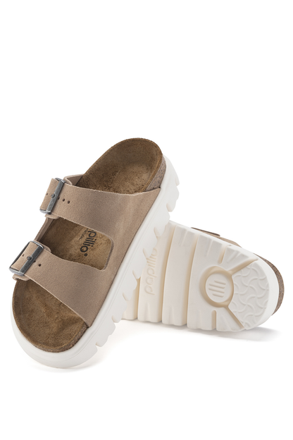 Birkenstock Arizona Chunky Warm Sand Suede Leather Narrow