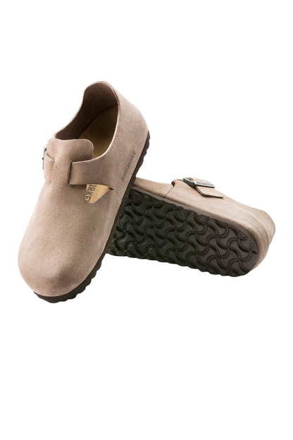 London Taupe Suede Leather Narrow