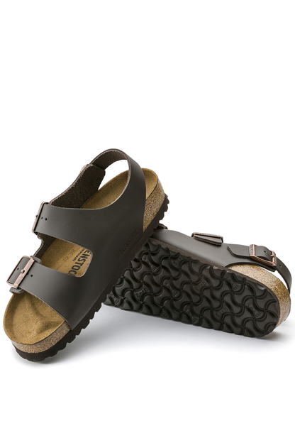 Birkenstock Milano Dark Brown Smooth Leather Regular