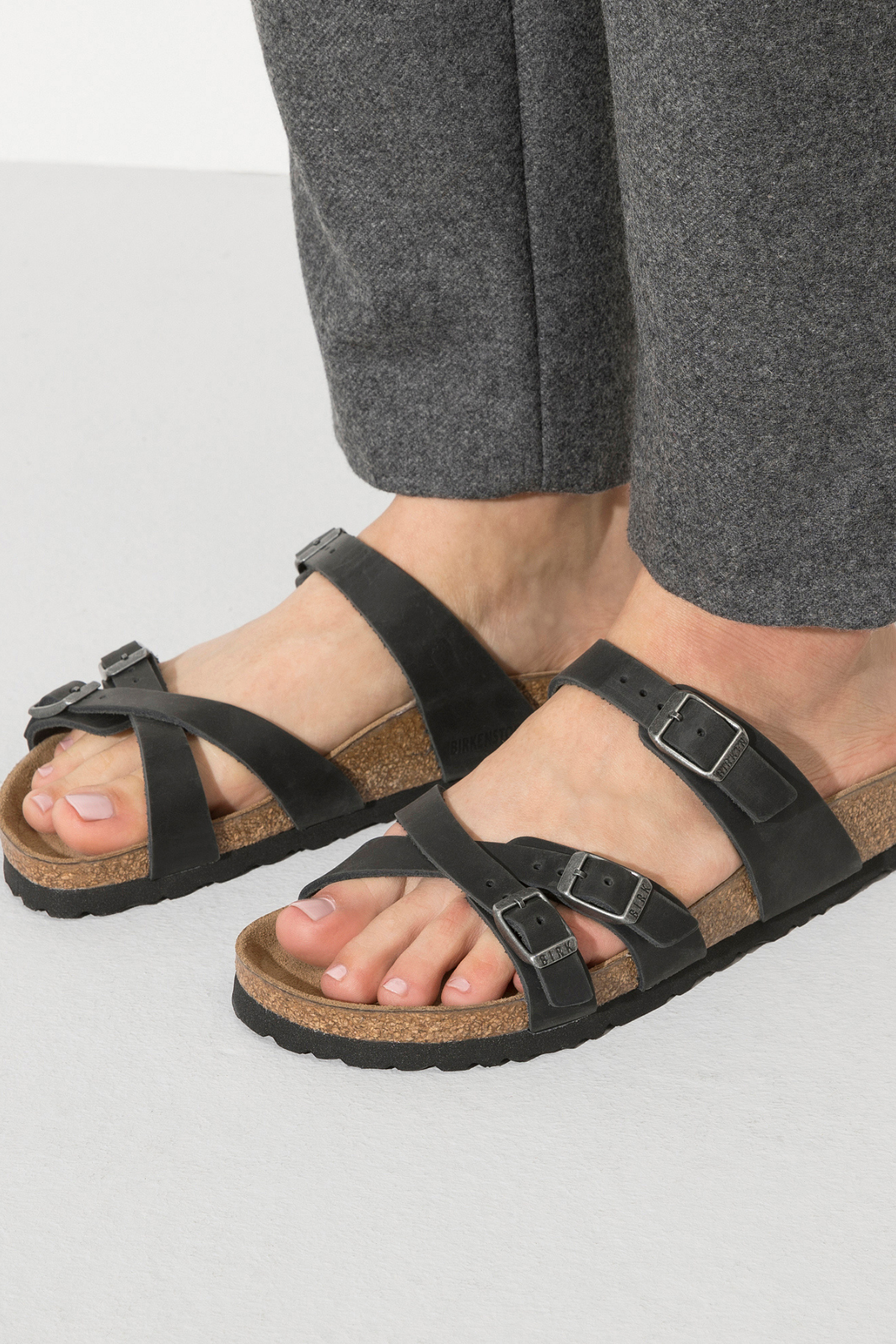 Franca Black Oiled Leather Regular