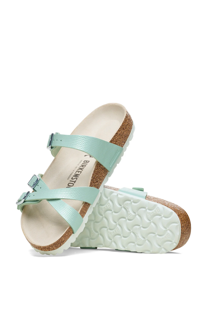 Franca Shiny Embossed Surf Green Embossed Birko-flor Narrow