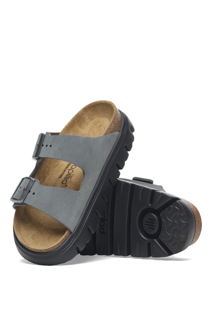 Birkenstock Arizona Chunky Basalt Grey Suede Leather Narrow