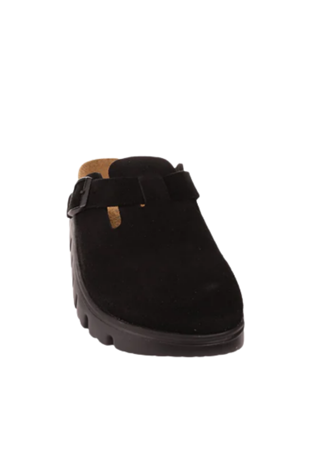 Boston Chunky Black Suede Leather Narrow