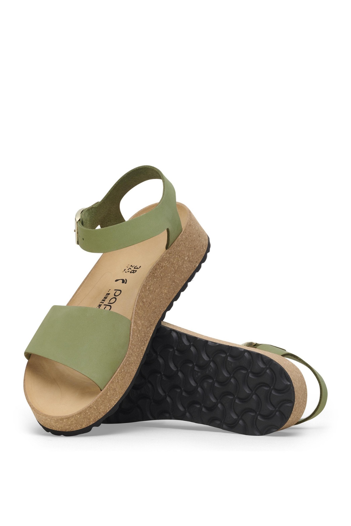 Glenda Green Tea Nubuck Leather Narrrow