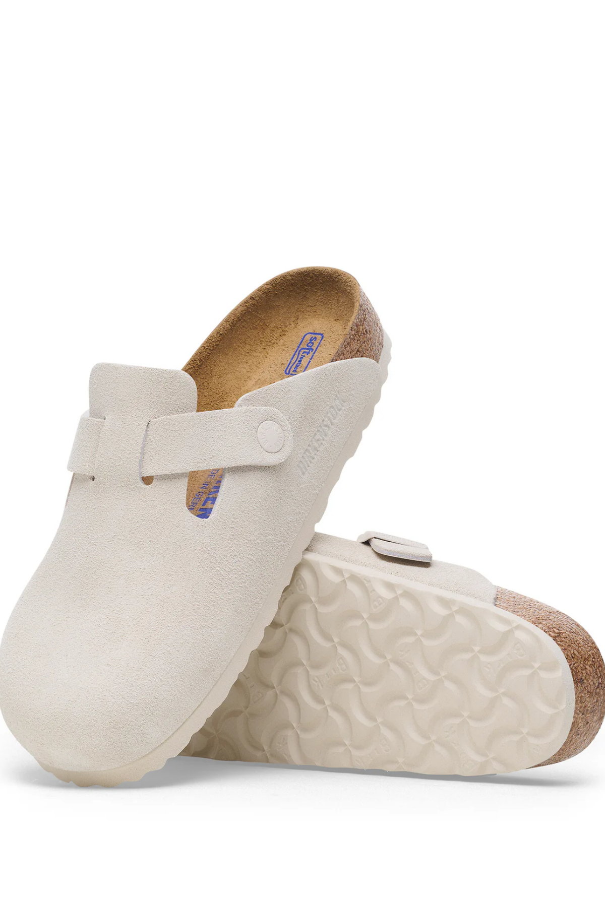 Boston Sfb Antique White Suede Leather Narrow