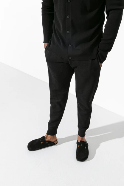 Boston Sfb Black Suede Leather Narrow