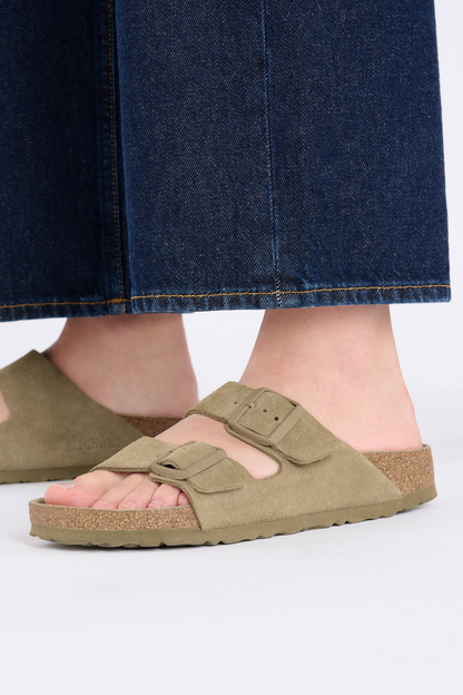Arizona Sfb Faded Khaki Suede Leather Narrow